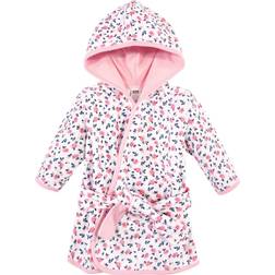 Hudson Baby Cotton Rich Bathrobe - Blue Pink Floral