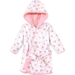 Hudson Baby Cotton Rich Bathrobe - Pink Gray Floral