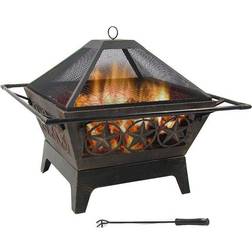 Sunnydaze Northern Galaxy Fire Pit with Cooking Grate