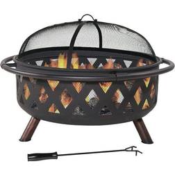 Sunnydaze Black Crossweave Fire Pit L