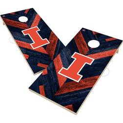 Victory Tailgate Illinois Fighting Illini Herringbone Design Cornhole Board Set