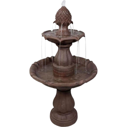 Sunnydaze Decor 2 Tier Curved Plinth Water Fountain