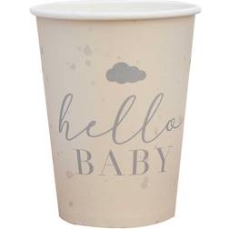 Ginger Ray Pahvimukit Hello Baby 8-pakkaus