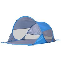 OutSunny Portable Pop Up Beach Tent Blue