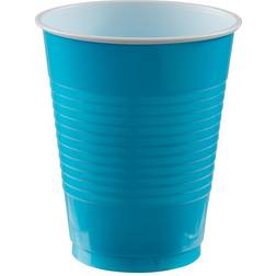 Amscan 18 oz. Caribbean Blue Plastic Cups (150-Piece) Caribbbean Blue