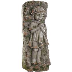 Dkd Home Decor Planter Fibreglass Grey Angel (29 x 22 x 74 cm)