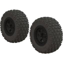 Arrma AR550042 Fortress SC Tire Set Glued Black (2)