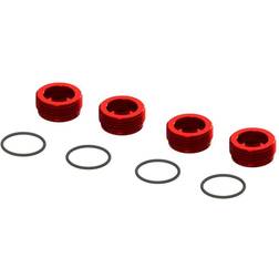 Arrma Aluminum Front Hub Nut Red (4) inc O-Rings