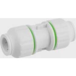 Flomasta Push-Fit Equal Pipe Fitting Coupler (Dia)15mm, Pack Of 10 White