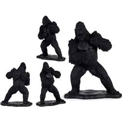 Dekorativ figur Gorilla Sort Harpiks (25,5 x 56,5 x 43,5 cm)