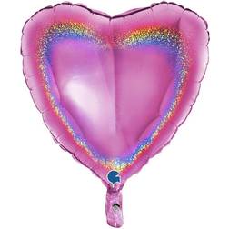 Folieballon Hjerte Glitter Pink 1-pak