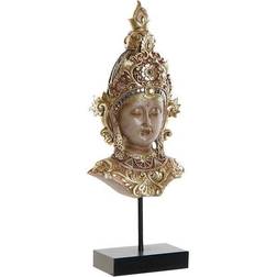 Dkd Home Decor Prydnadsfigur Gyllene Metall Brun Buddha Harts (15 x 7 x 38 cm) Prydnadsfigur