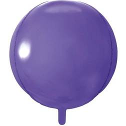 PartyDeco Metallisk Lilla, Folie Ballon