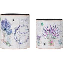 Dkd Home Decor Papperskorg Trä Kanvas (2 pcs)