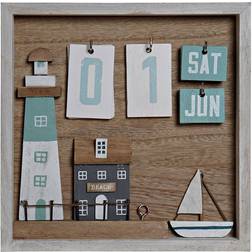 Dkd Home Decor Wooden Calendar (22 x 3 x 22 cm)