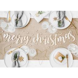 PartyDeco Merry Christmas banner Natur