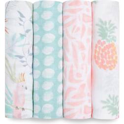 Aden + Anais Tropicalia Essentials Cotton Muslin Swaddles 4-pack