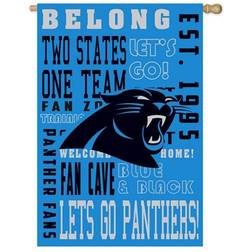 Evergreen Carolina Panthers Fan Favorite Embossed House Flag