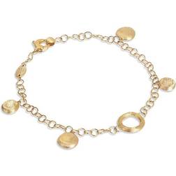 Marco Bicego 18K Yellow Gold Jaipur Textured Disc Charm Bracelet