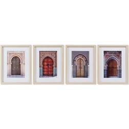 Dkd Home Decor Tavla Dörr (35 x 2.5 x 45 cm) (4 pcs) Tavla