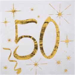 Santex Kahvilautasliinat 50 Kulta 20-pakkaus