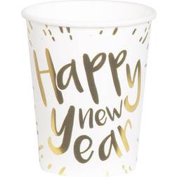 Boland Gobelets Carton Happy New Year 21cl Blanc Or