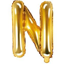 PartyDeco Letter Balloons 'N' 35 cm Gold