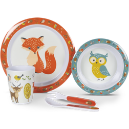 Kampa Kids Melamine Dinner Set-Woodland