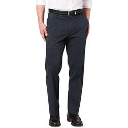 Dockers Signature Lux Cotton Classic Fit Creased Stretch Khaki Pants - Charcoal Heather