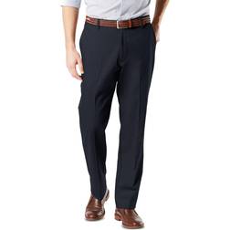 Dockers Signature Lux Cotton Classic Fit Creased Stretch Khaki Pants - Dockers Navy