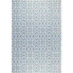 Nicole Miller Patio Country Danica Geometric Blue, Gray 96x120"