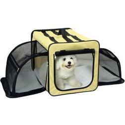 Petlife Capacious Dual-Sided Expandable Wire Dog Crate - X-Small