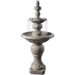 Teamson Home Outdoor Icy Stone 2-Tier Waterfall Fountain