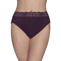 Vanity Fair Flattering Lace Hi-Cut Panty - Sangria Stripe