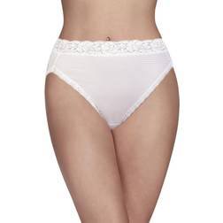 Vanity Fair Flattering Lace Hi-Cut Panty - Star White