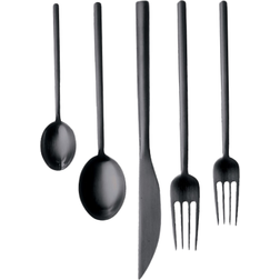 Mepra Due Oro Nero 5 Piece Place Setting Juego de cubiertos 5pcs