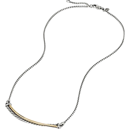 David Yurman The Crossover Bar Necklace - Gold/Silver