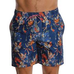 Wes & Willy Caribbean Joe Floral Volley Swim Trunks - Navy