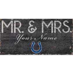 Fan Creations Indianapolis Colts Personalized Mr. & Mrs. Sign