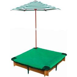 Gorilla Wooden Interlocking Sandbox with Umbrella & Cover
