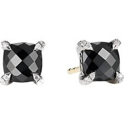 David Yurman Châtelaine Stud Earrings - Silver/Gold/Diamonds/Black