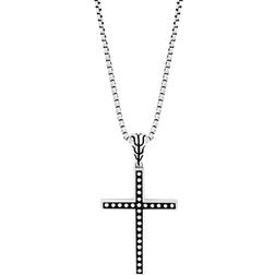 John Hardy Sterling Silver Classic Chain Jawan Cross Pendant Necklace