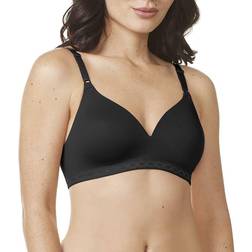 Warner's Cloud 9 Full-Coverage Wireless Contour Bra - Rich Black