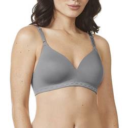 Warner's Cloud 9 Full-Coverage Wireless Contour Bra - Graphic Grey