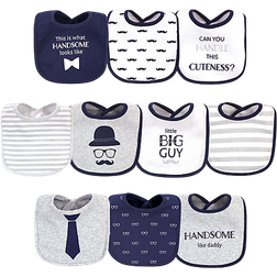 Hudson Interlock Drooler Bibs Handsome Like Daddy 10-pack