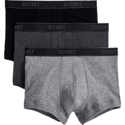 2(X)IST Essential Cotton No Show Trunk 3-pack - Black/Grey Hthr/Charcoal Hthr