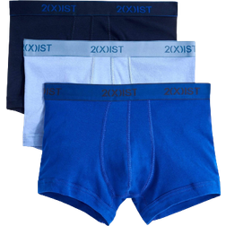 2(X)IST Essential Cotton No Show Trunk 3-pack - Navy/Cobalt/Porcelain