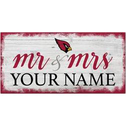 Fan Creations Arizona Cardinals Personalized Mr. & Mrs. Script Sign