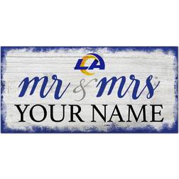 Fan Creations Los Angeles Rams Personalized Mr. & Mrs. Script Sign