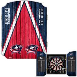 Victory Tailgate Columbus Blue Jackets Dartboard Cabinet